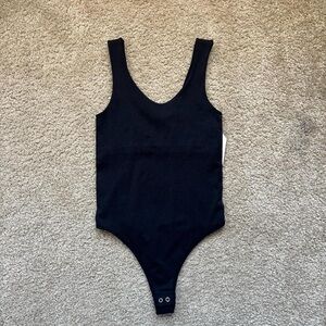 Black tank top bodysuit brand new S